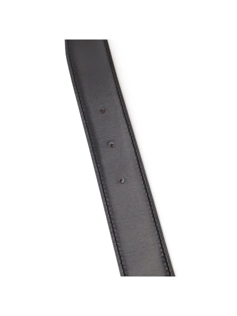 Hermes Chaine D'ancre Reversible Belt Leather Black Brown Gold 85